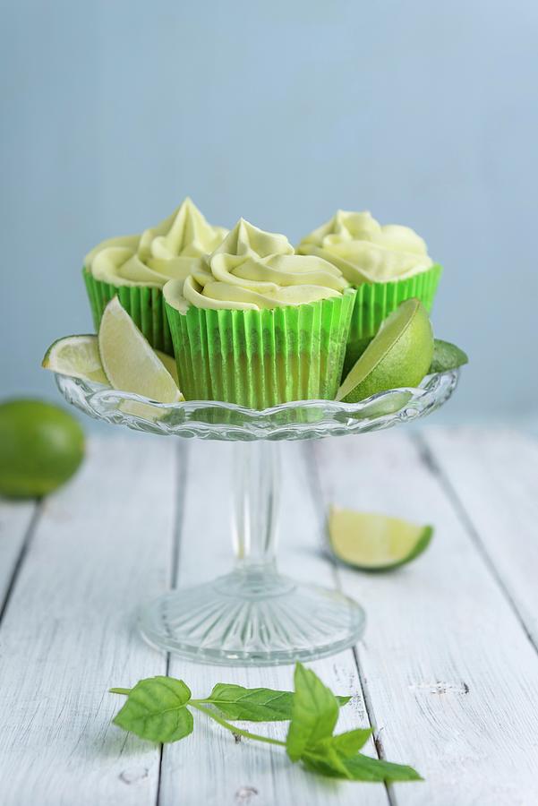 Lime Cupcakes With Lime Frosting Photograph by Komar