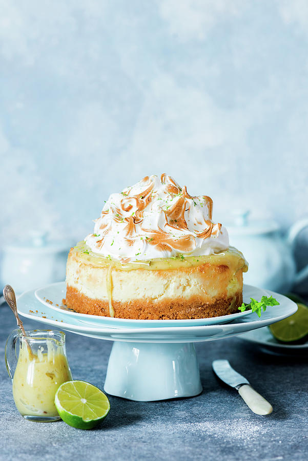 Lime Curd Cheesecake With Meringue Photograph by Irina Meliukh