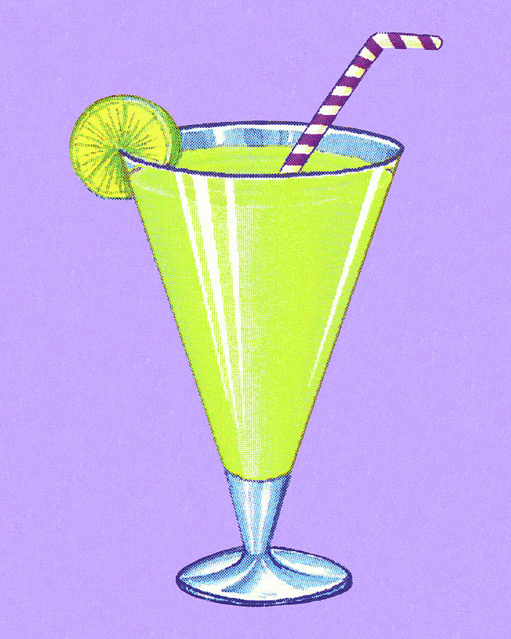 Vintage Drawing - Lime Drink by CSA Images