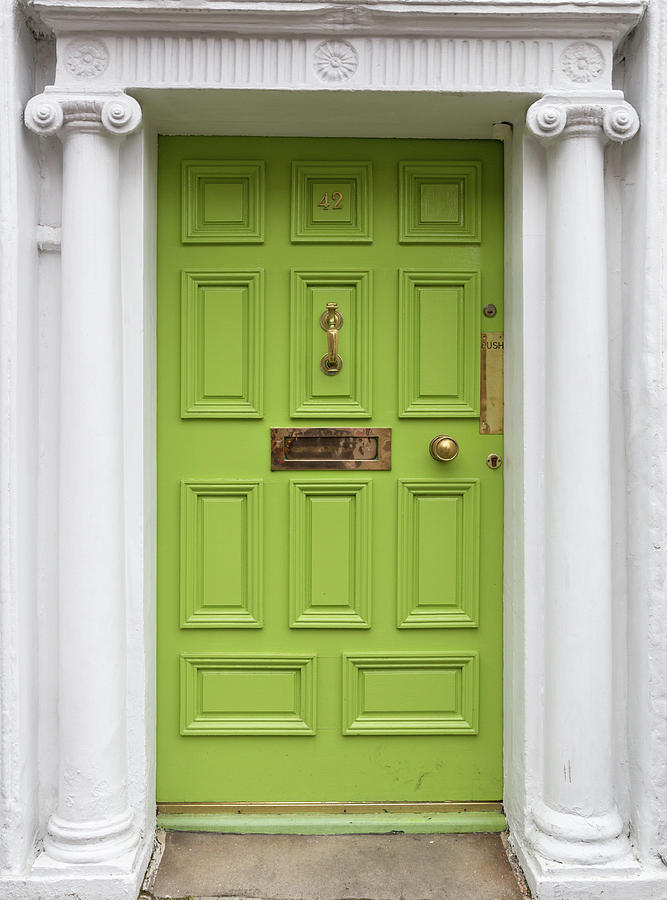 Lime Green Door in Dublin Photograph by Georgia Fowler