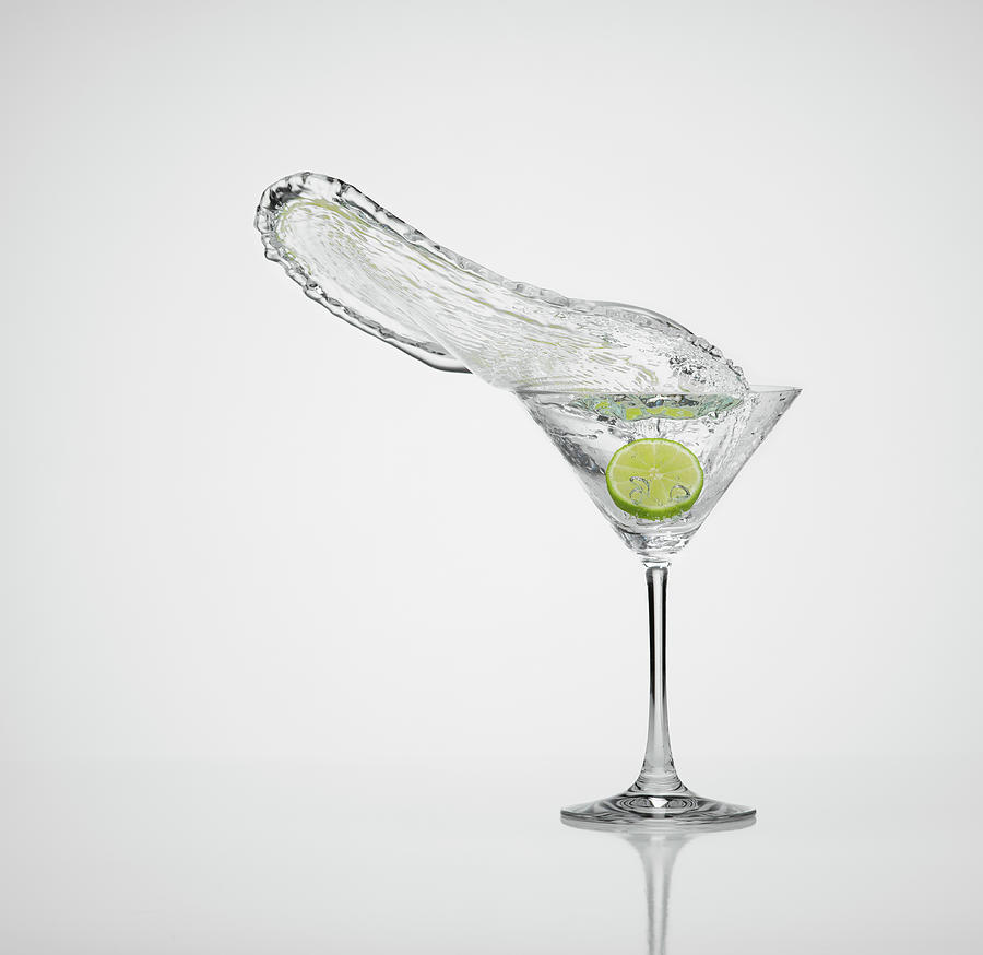 Lime Splash Martini Photograph by Don Farrall