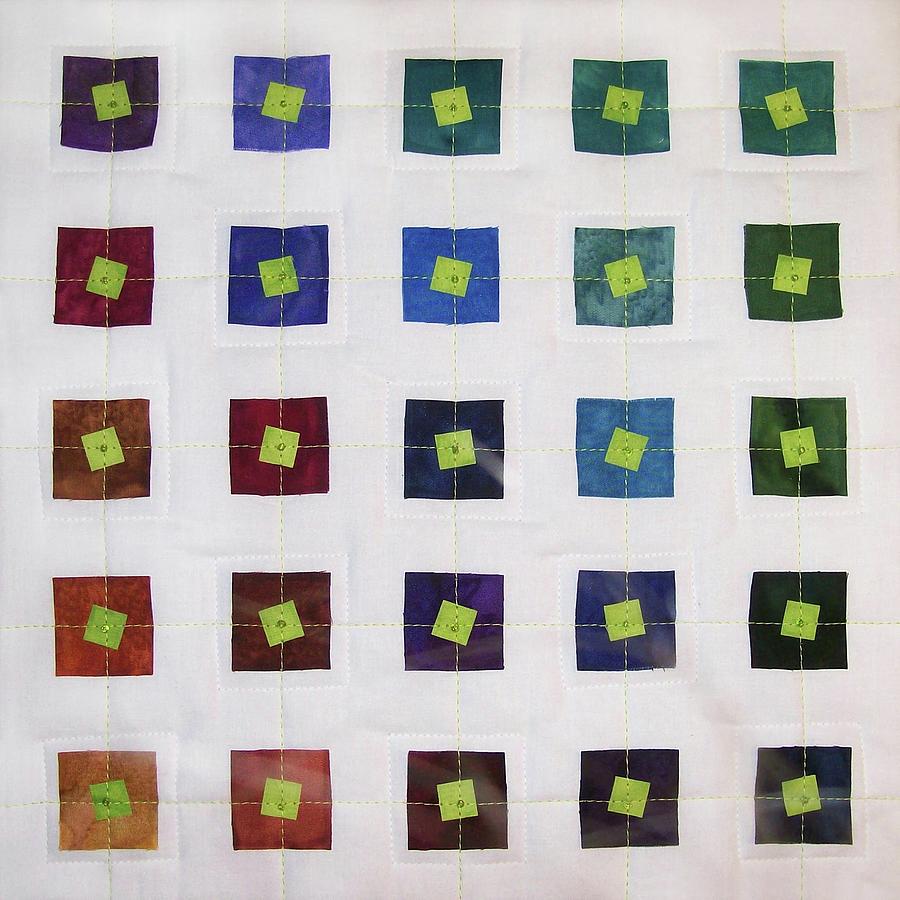 Lime Squares Tapestry - Textile by Pam Geisel