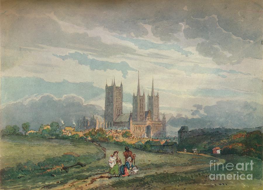 Lincoln Cathedral Drawing by Print Collector