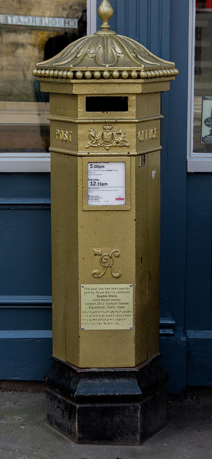 Lincoln City Gold Postbox Photograph by Scott Lyons