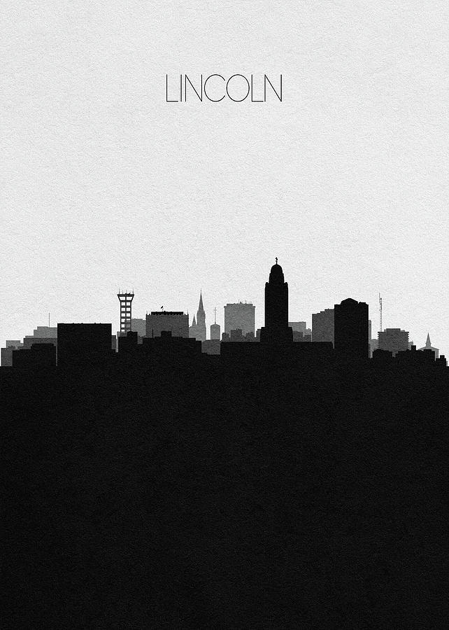 Lincoln Cityscape Art Digital Art by Inspirowl Design