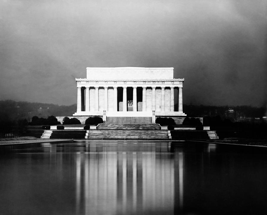 Lincoln Memorial and Reflecting Pool - 1923 Photograph by War Is Hell Store