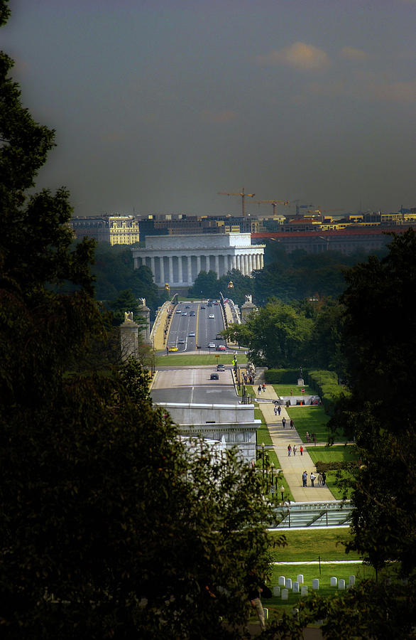 Lincoln Memorial From Arlington House Photograph by Greg and Chrystal Mimbs