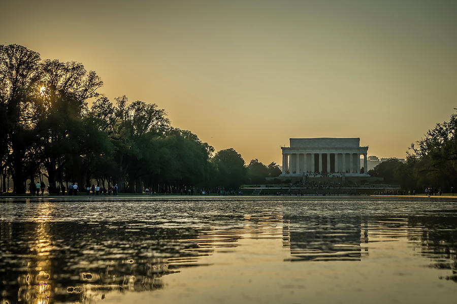 Lincoln Memoril At Sunset In Washington Dc Photograph by Alex Grichenko