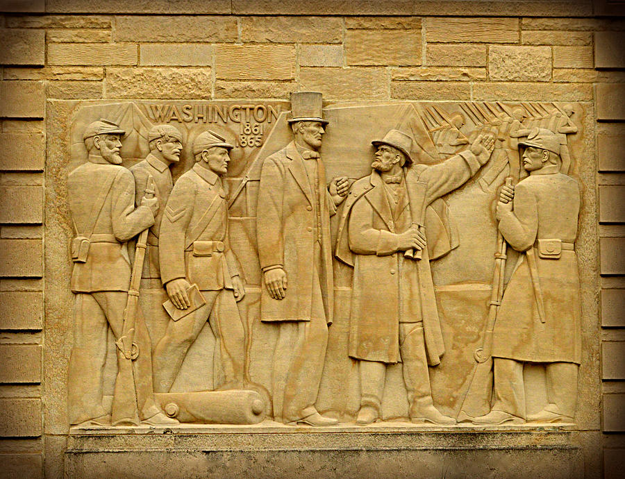 Lincolns Time in Washington  Wall Carving Photograph by Stacie Siemsen