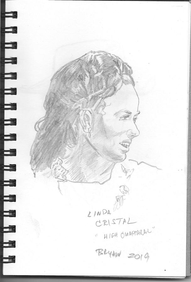 Linda Cristal Drawing by Bryan Bustard