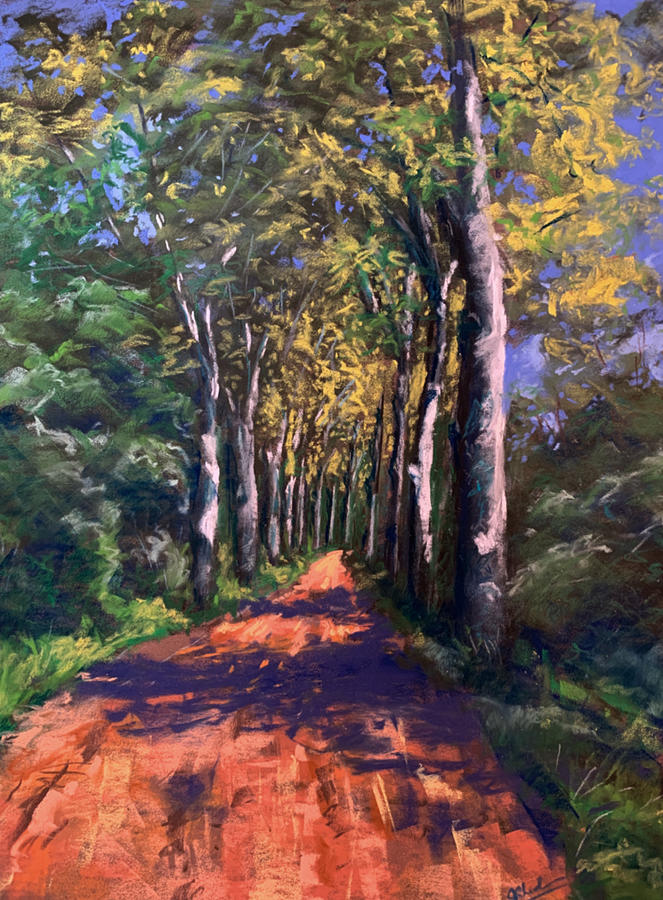 Linden Lane Painting by Jan Chesler