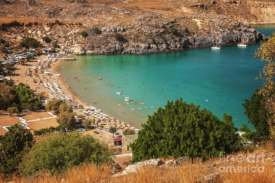 Lindos Bay Rhodes Greece Photograph by Sophie McAulay