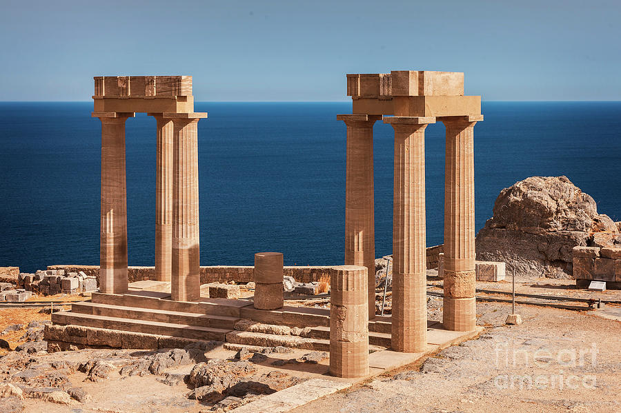 Lindos temple by the sea Photograph by Sophie McAulay