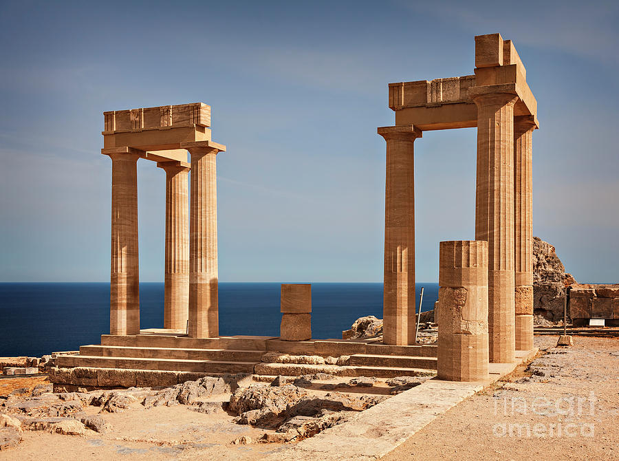 Lindos temple remains Photograph by Sophie McAulay