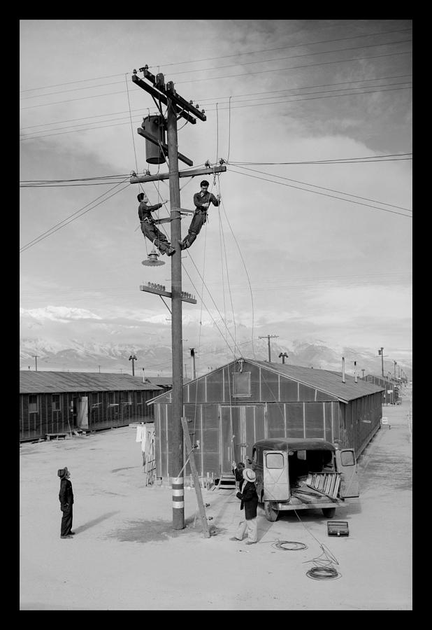 Line Crew At Work In Manzanar Photograph by Buyenlarge