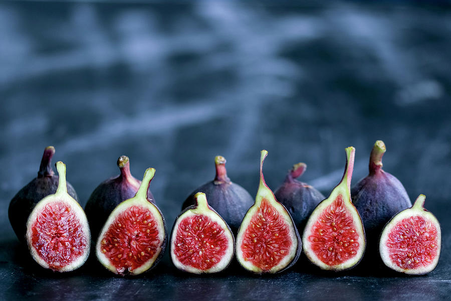 Line Of Baby Fresh Figs Photograph by Nicky Corbishley