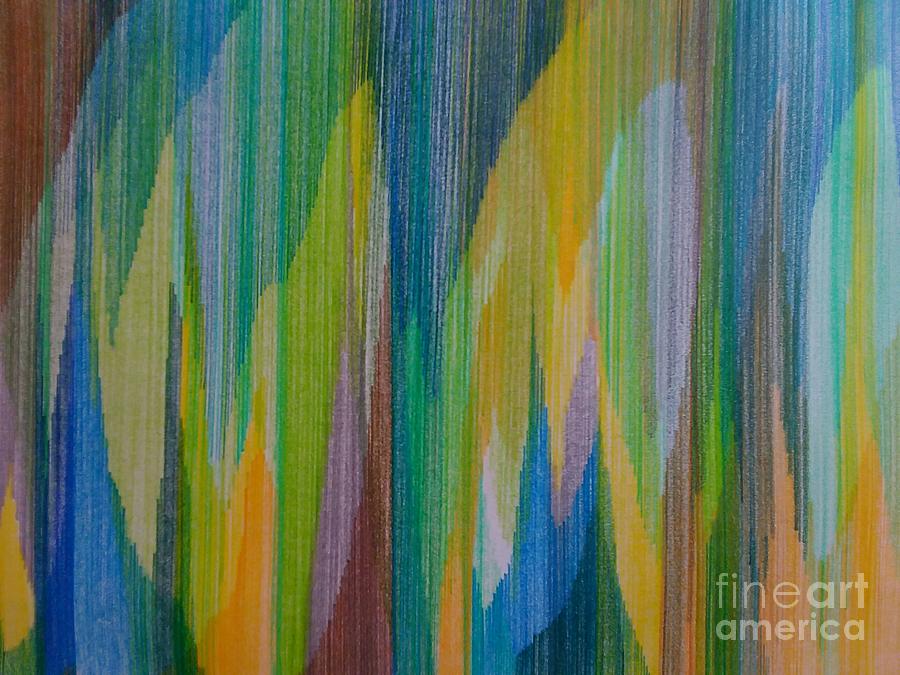 Abstract Drawing - Linear Strata by Gloria Cichy