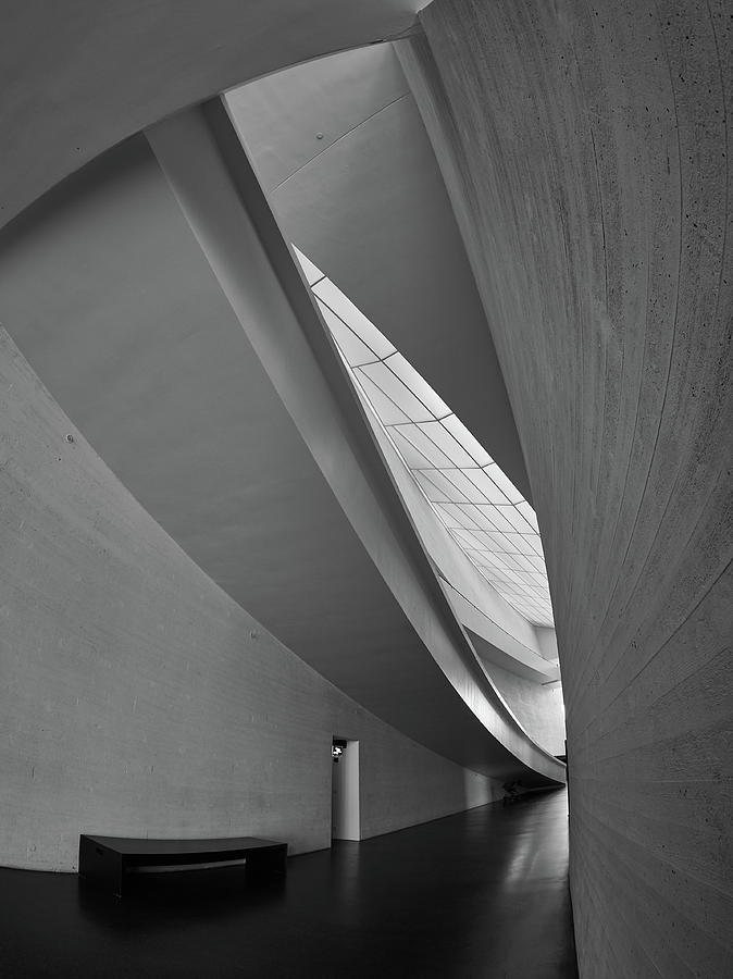 Lines. Kiasma Modern Art Museum BW Photograph by Jouko Lehto