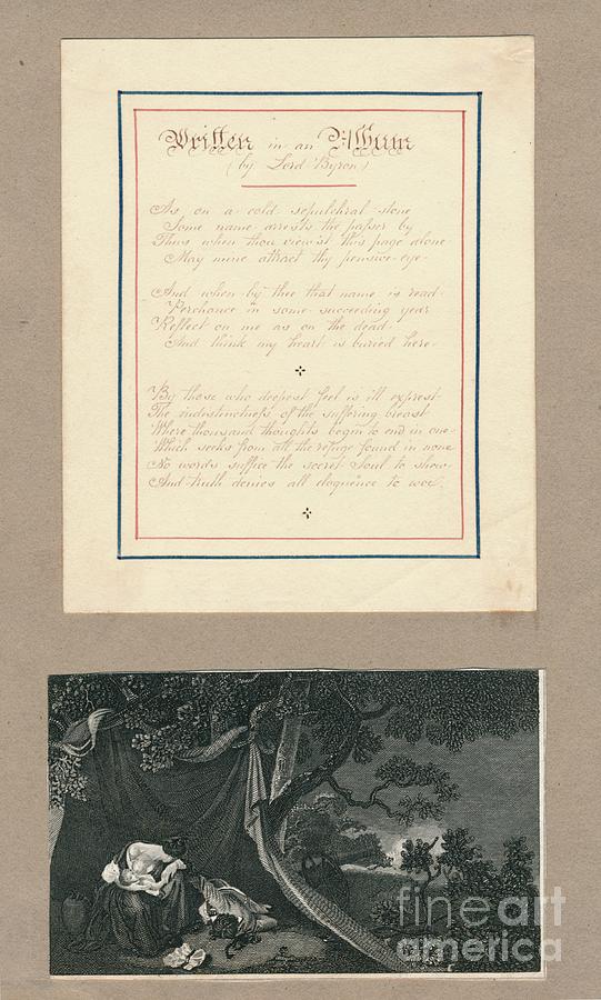 Lines Written In An Album Drawing by Print Collector