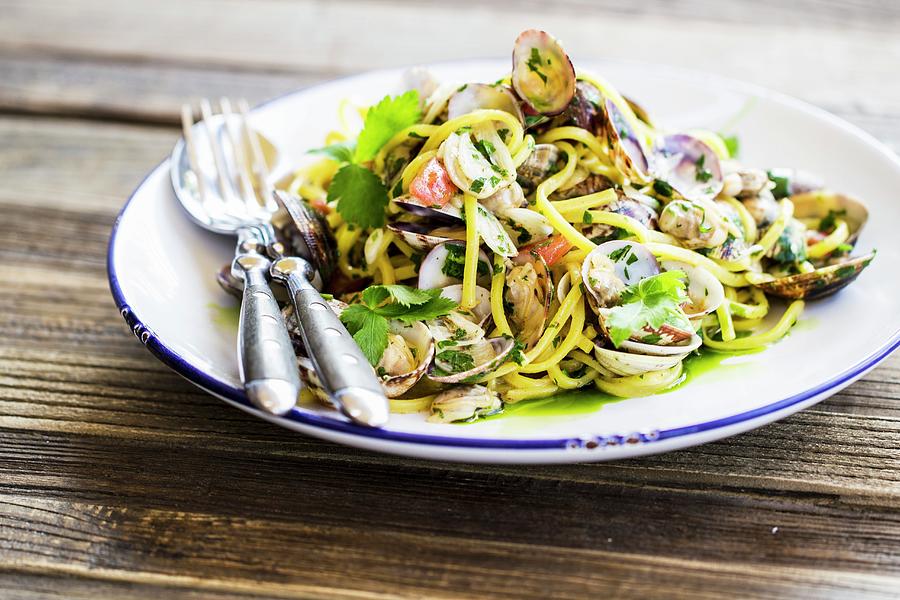 Linguini With Clams Photograph by Vulman Pter