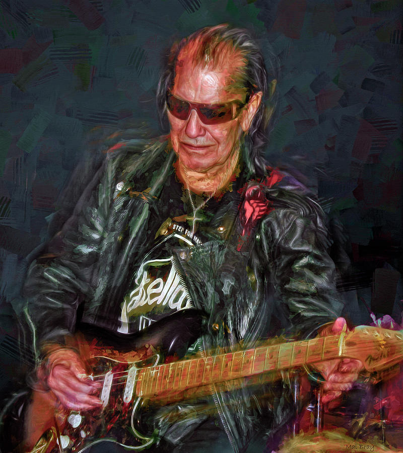 Rock And Roll Mixed Media - Link Wray by Mal Bray