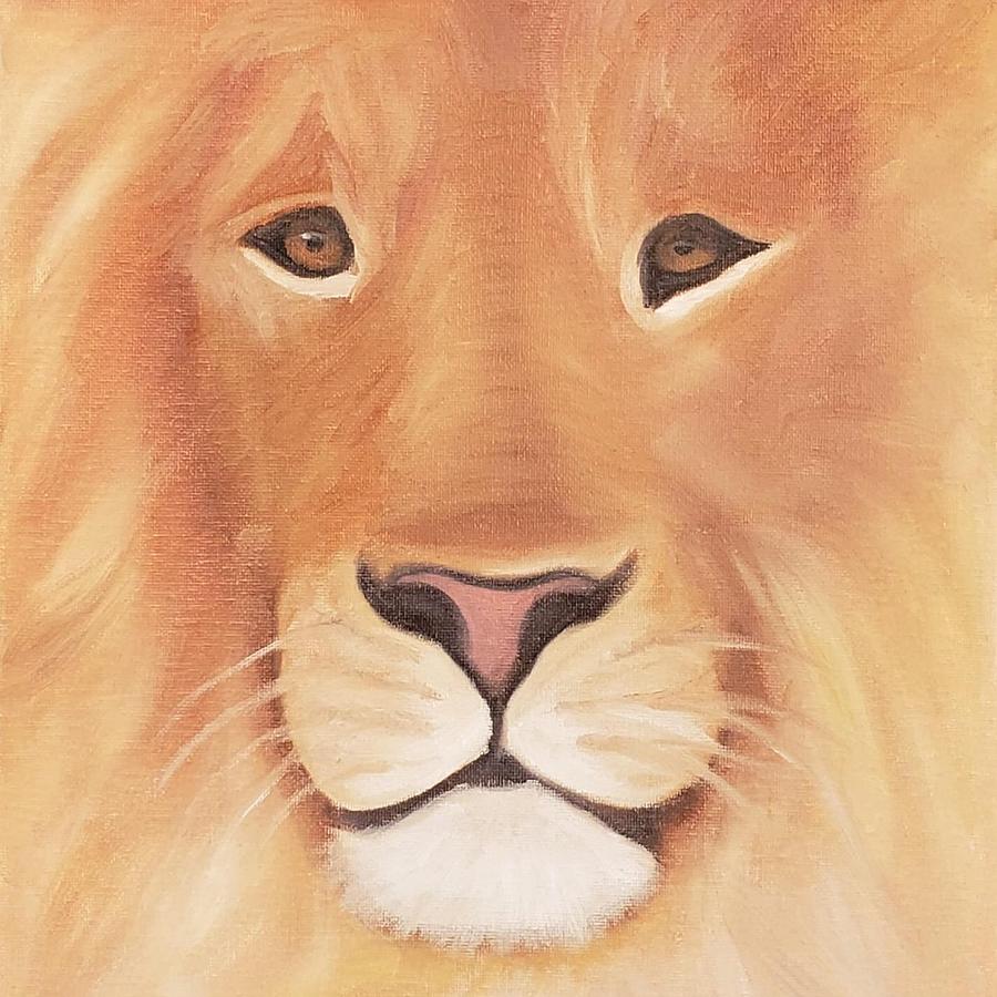 Lion Painting by Amy Kuenzie
