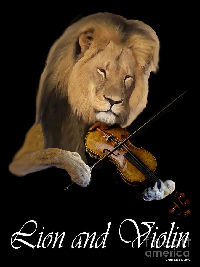 Beethoven Movie Digital Art - Lion and Violin by Ignatius Graffeo