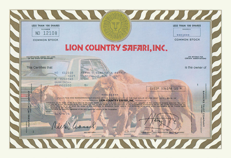 Lion Country Safari, Inc. Painting by Unknown - Fine Art America