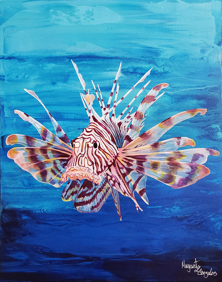 Lion Fish Painting by Margaret Gonzales - Fine Art America