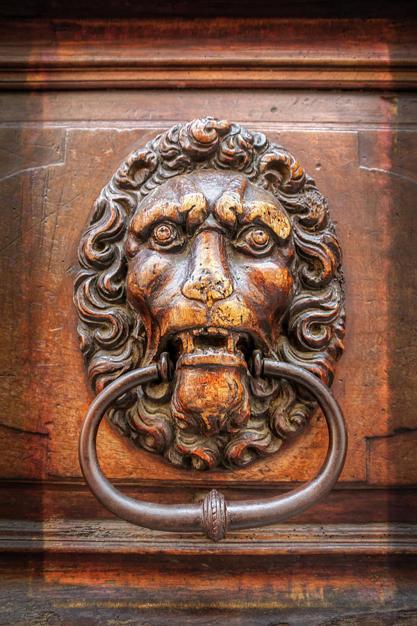 Lion Head Door Knocker Geneva Switzerland by Carol Japp