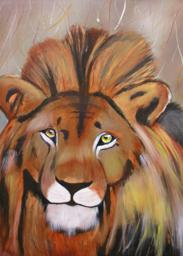 Lion Painting by Jim Lesher