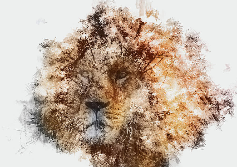 Lion King - 01 Painting by AM FineArtPrints