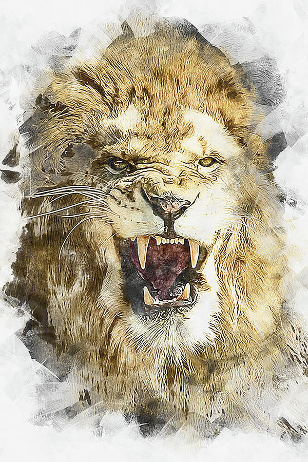 Lion King - 20 Painting by AM FineArtPrints
