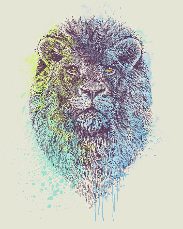 Animal Digital Art - Lion King by Rachel Caldwell