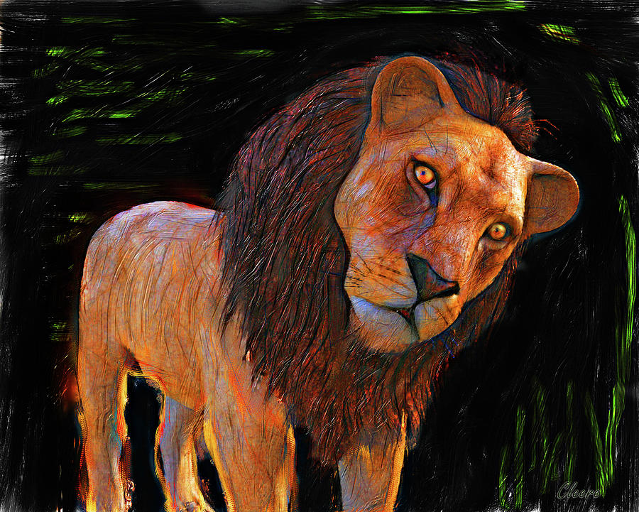 Lion Digital Art by Michael Cleere