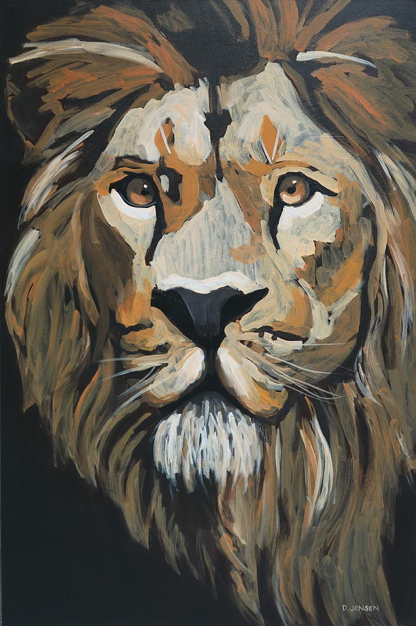 Lion of the Tribe of Judah II Painting by Dana Jensen