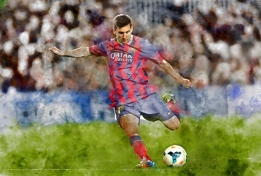 Lionel Messi Mixed Media by Marvin Blaine