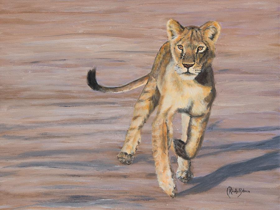 Lioness Painting by Kirsty Rebecca