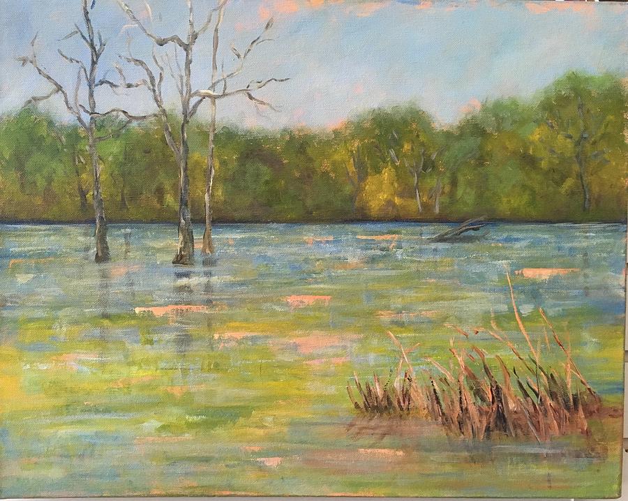 Marsh Painting - Lions Den Marsh 3 by Marcia Hero Marsh Painting - Lions Den Marsh 3 by Marcia Hero