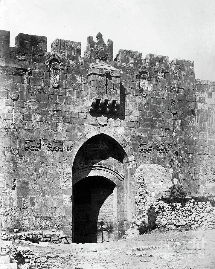 Lions Gate, Jerusalem, 1857 Photograph by Robertson And Beato