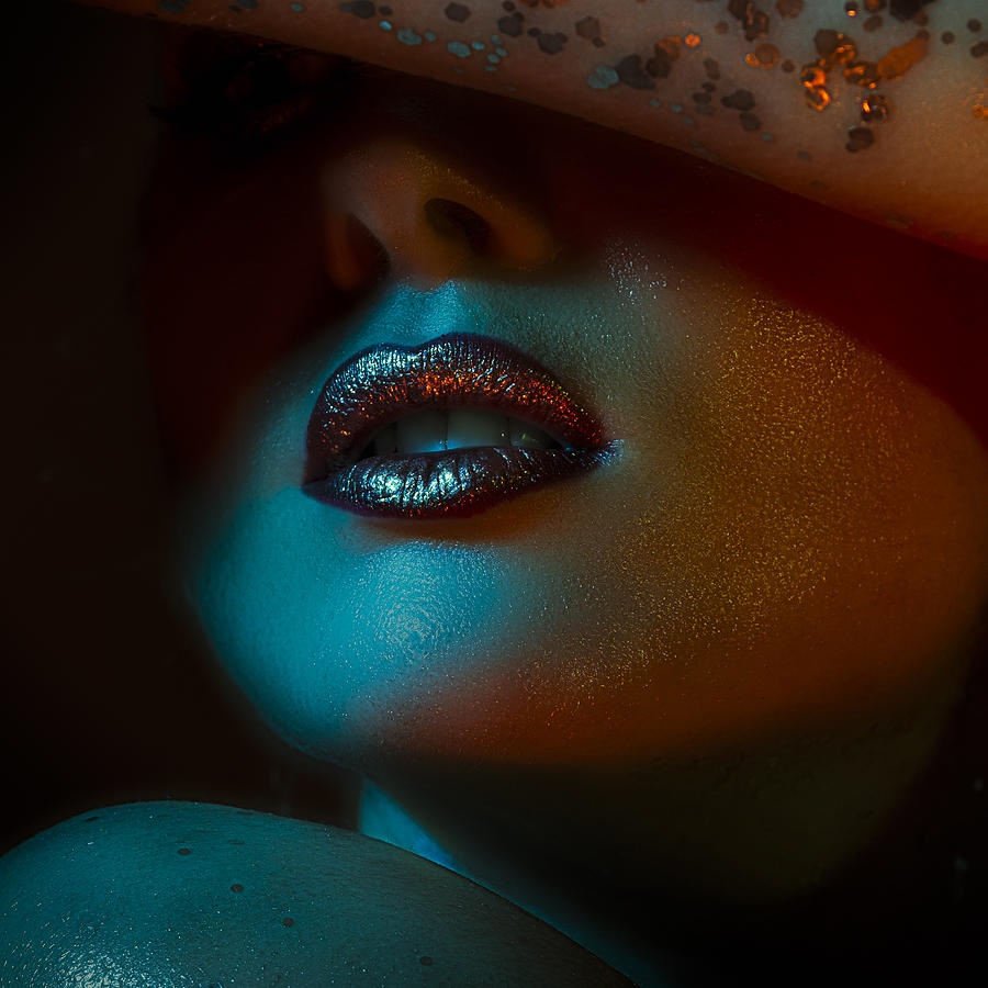 Portrait Photograph - Lips by Howard Ashton-jones