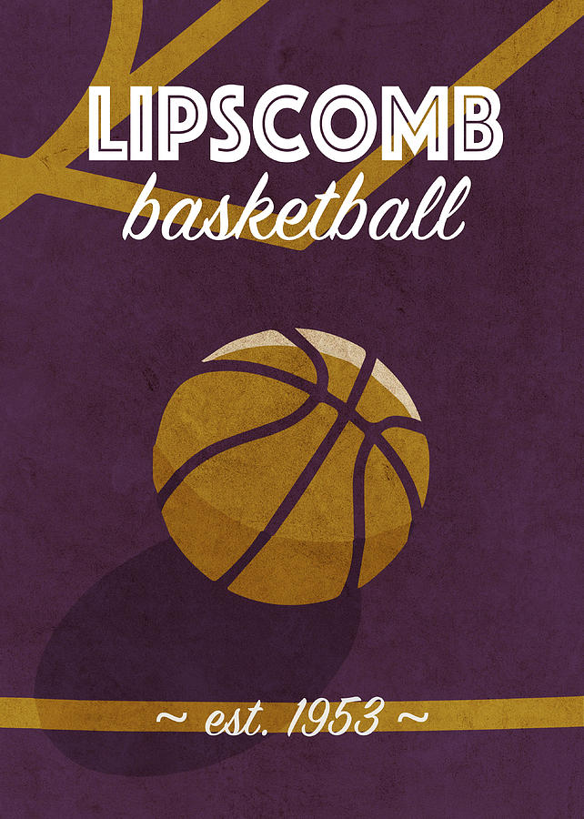 Basketball Mixed Media - Lipscomb College Basketball Vintage Retro University Poster Series by Design Turnpike