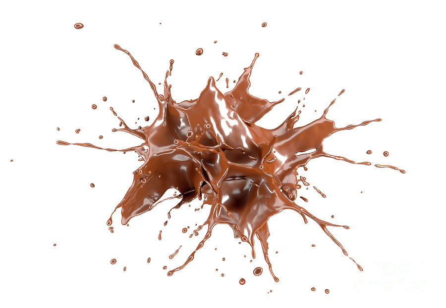 Abstract Photograph - Liquid Chocolate Explosion by Leonello Calvetti/science Photo Library
