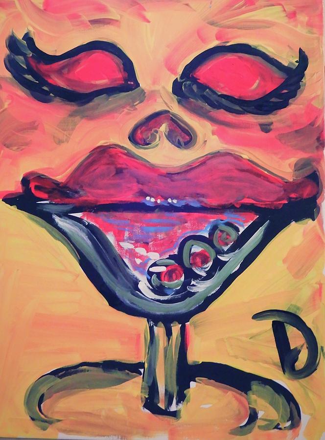 Martini Painting - Liquid Lunch by Debora Lewis