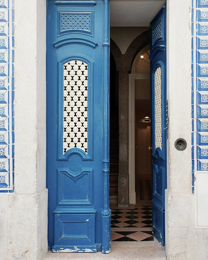 Lisbon Blue Doors Photograph by Lupen Grainne