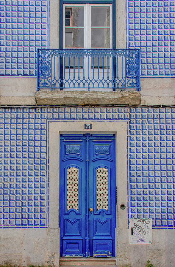 Lisbon Blue Photograph by Marcy Wielfaert