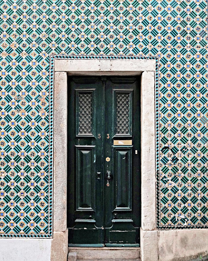 Lisbon Door and Tiles Photograph by Lupen Grainne