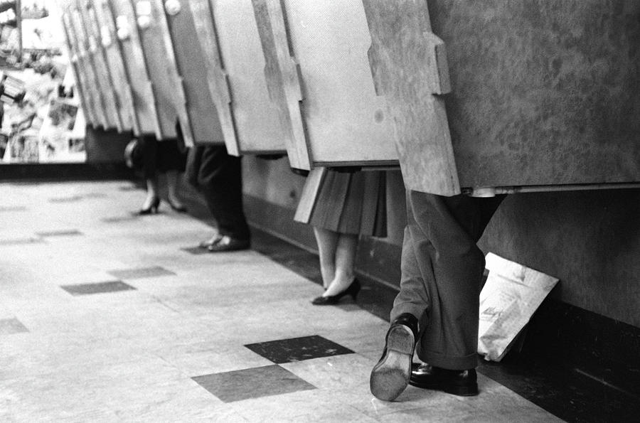 Listening Booths Photograph by Bert Hardy Advertising Archive