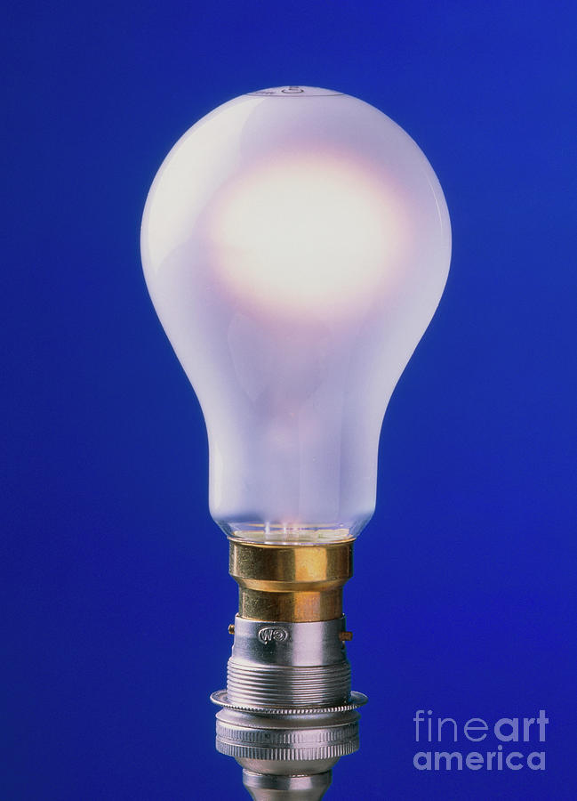 Lit Light Bulb Photograph by Martyn F. Chillmaid/science Photo Library