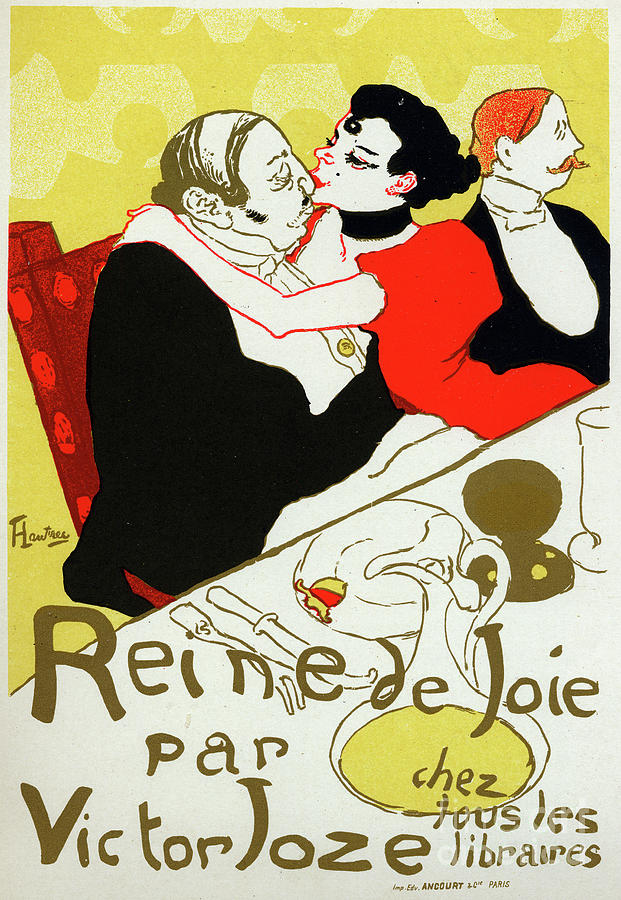 Movie Poster Drawing - Literature. Reine De Joie by Henri De Toulouse-lautrec